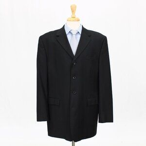 Luca Bertoni 44L Black Check 4-Button Sport Coat Blazer Jacket G189